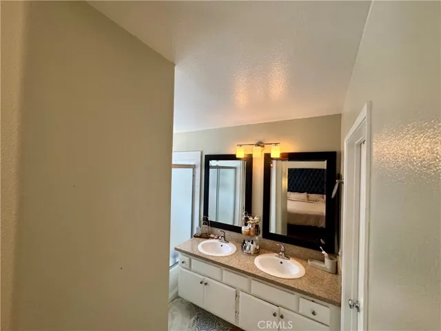 Primary bathroom with walk in closet