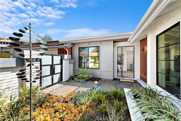 Water-resistant landscaped courtyard.