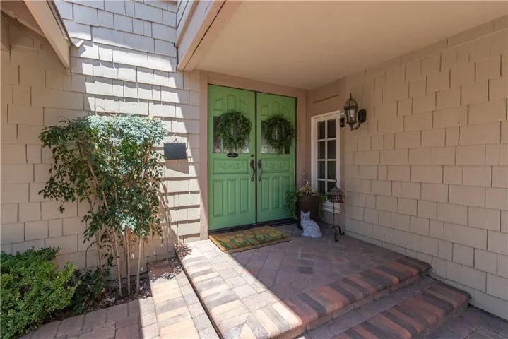 Double door entry.