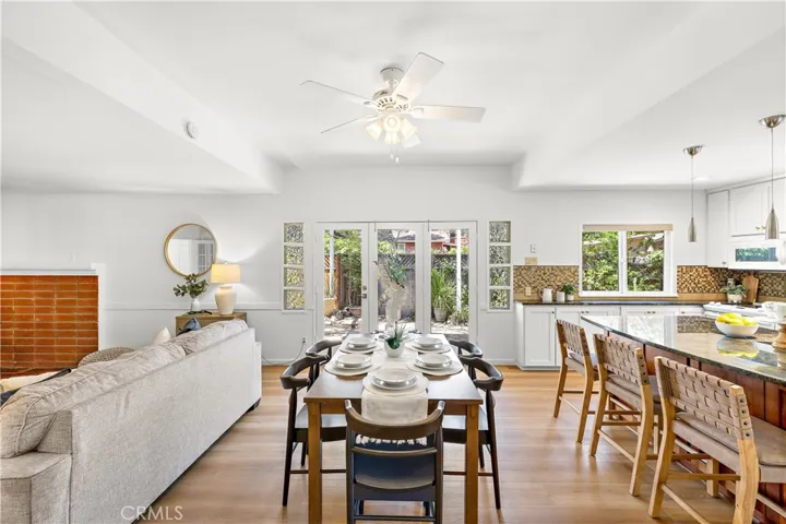 Dining Space Opens to Patio