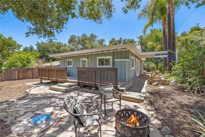 Back Yard w/ Large Deck