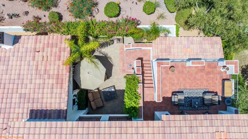 aerial of courtyard