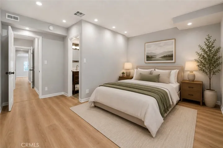 Primary bedroom virtually staged