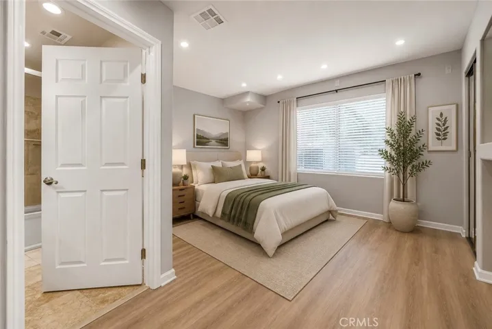 Primary bedroom virtually staged