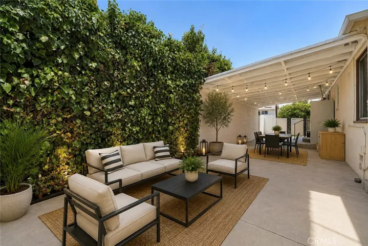 Patio area virtually staged