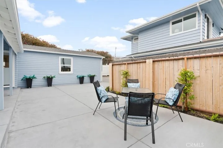 Back house fenced yard