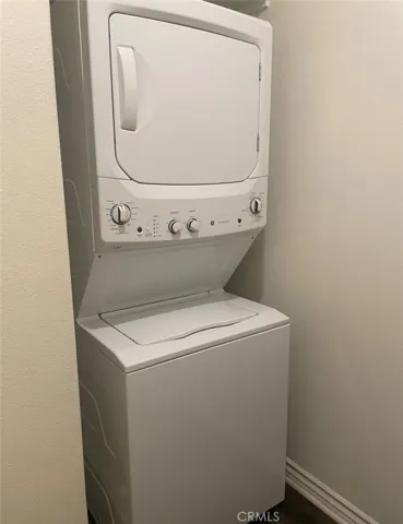Private suite stackable washer and dryer