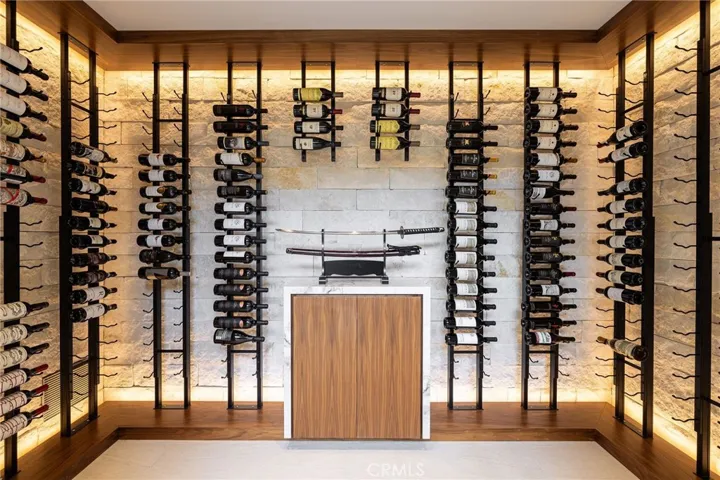 Wine connoisseurs will appreciate the 188-bottle climate-controlled wine cellar.