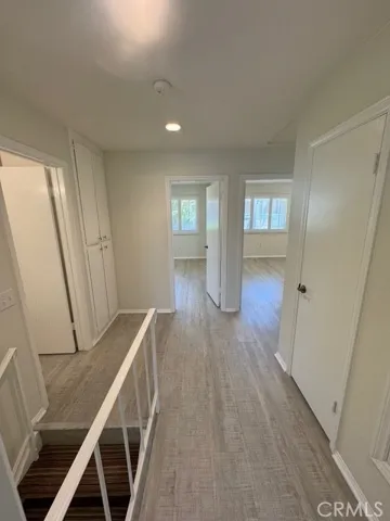 Upstairs hall way to second and third bedrooms