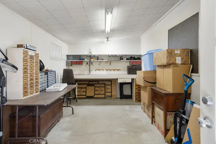 Workshop attached to the garage.