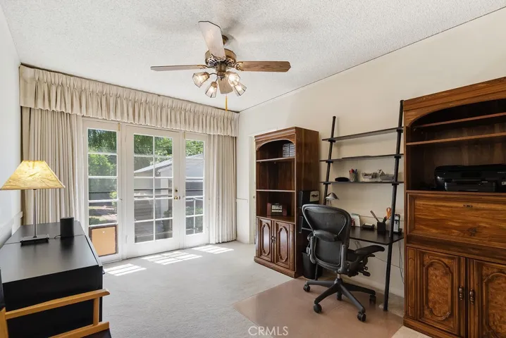 3rd bedroom/office with french door