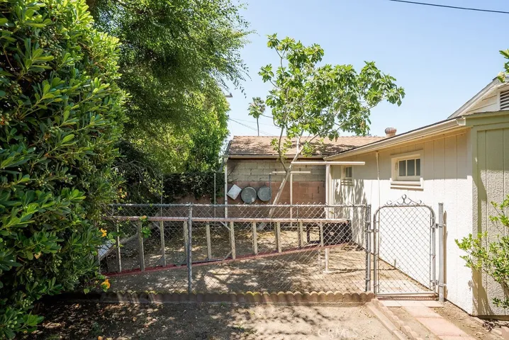 Space behind garage