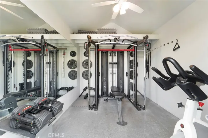 Gym in backyard, not included in the square feet of the home.