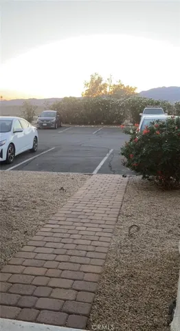 Walk way from bedroom to parking lot