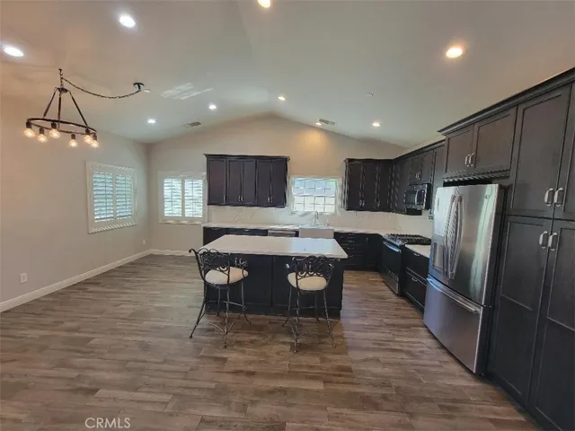 view from Fam Room to kitchen