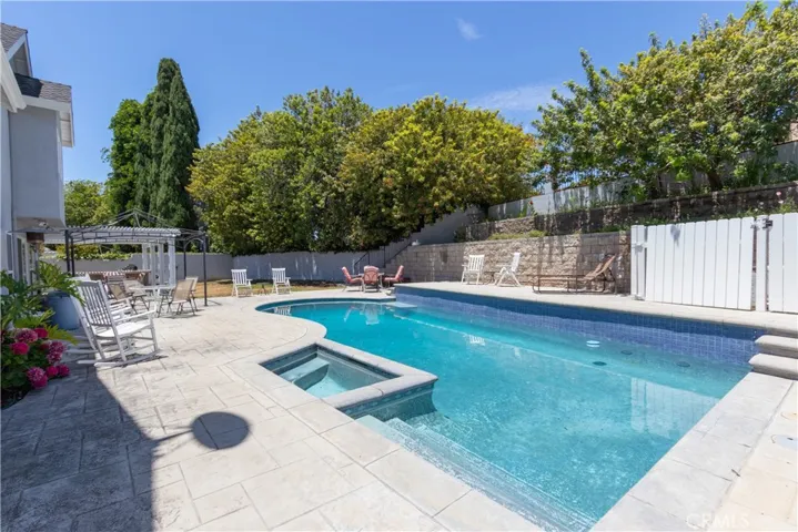 Sparkling pool and spa