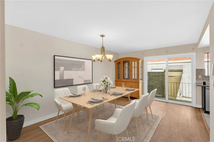 virtual staged dinning room