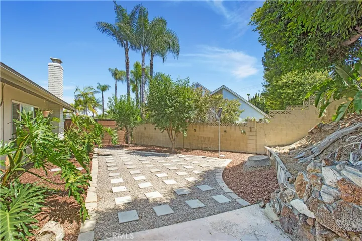 Side yard - Fruit trees