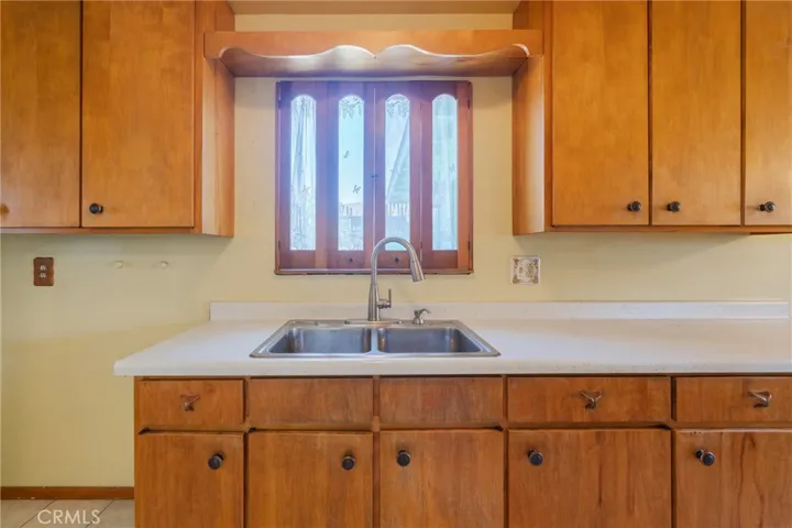 Custom made birch cabinets.