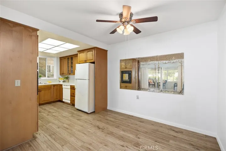 Looking into the kitchen from the dining room