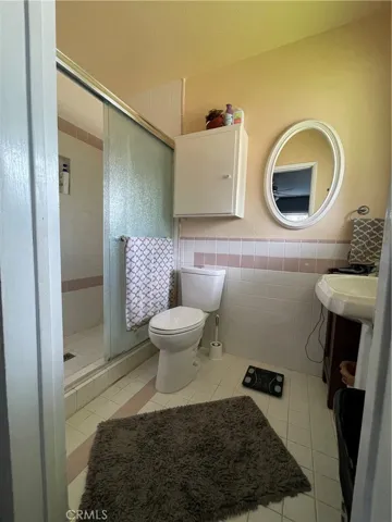 Primary bathroom with Barn door.
