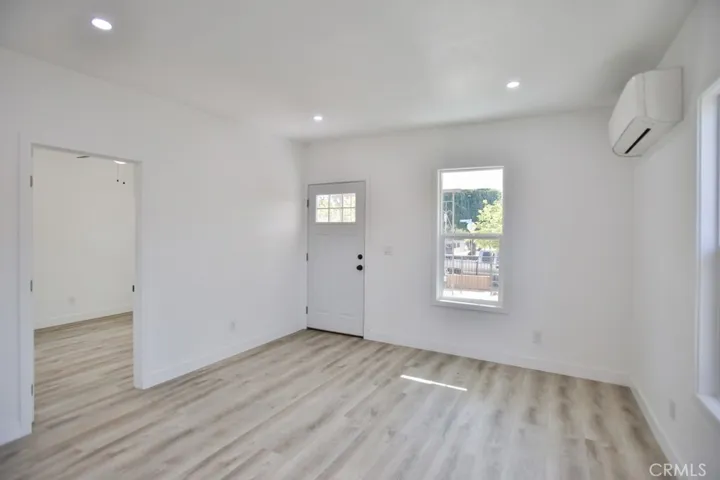 Bright and open area with mini split