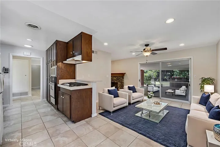 Virtually staged.