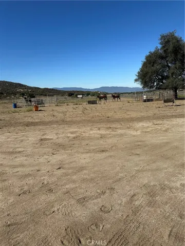 Horse pens.