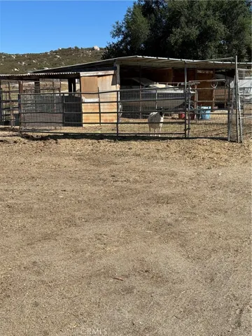 Goat pens.
