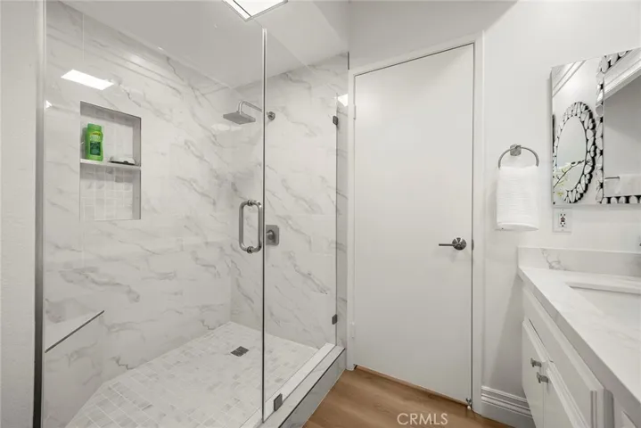 Primary walk in shower.
