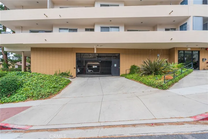secured parking garage entry