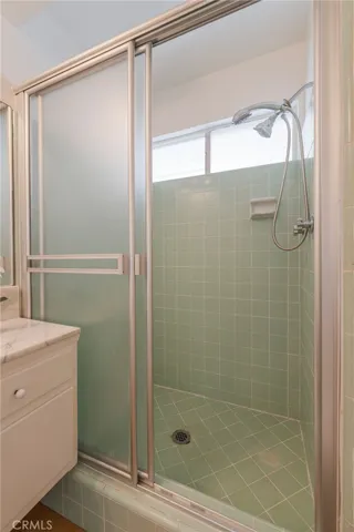 primary bath has a walk in shower