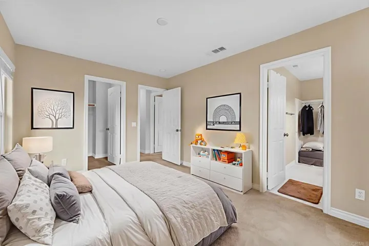 Ensuite bedroom upstairs virtual staged