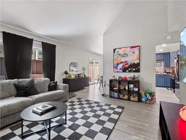 living room facing kitchen