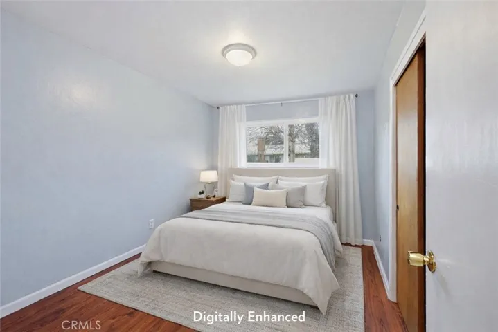 Digitally staged 2nd bedroom