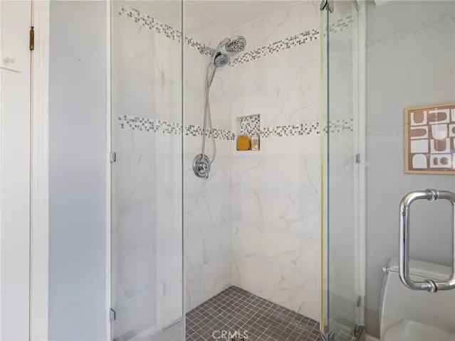 Primary bathroom with double sinks