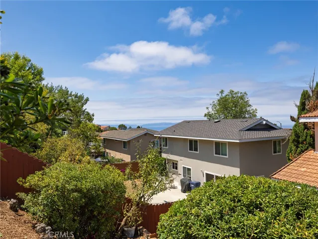 View from terraced backyard