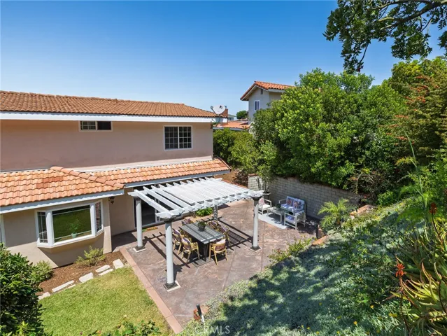 View from terraced backyard