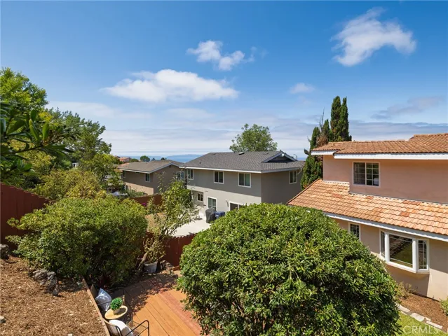 View from terraced backyard