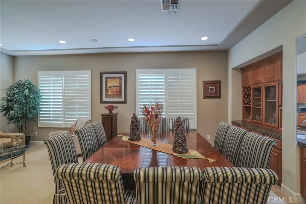 Formal dining room looking at family room