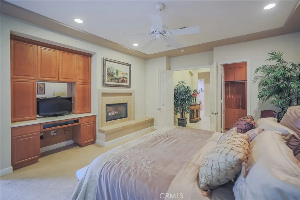 Fire place in primary bedroom