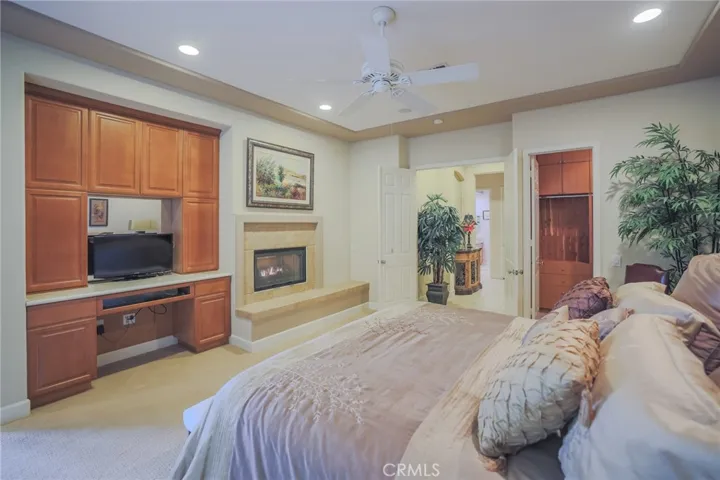 Fire place in primary bedroom