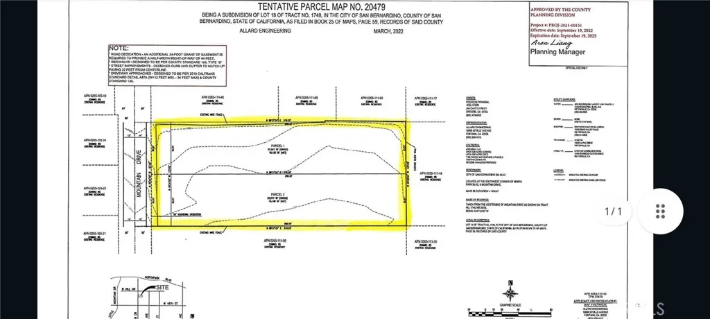 Approved Tenative Map. Uploaded in supplements.