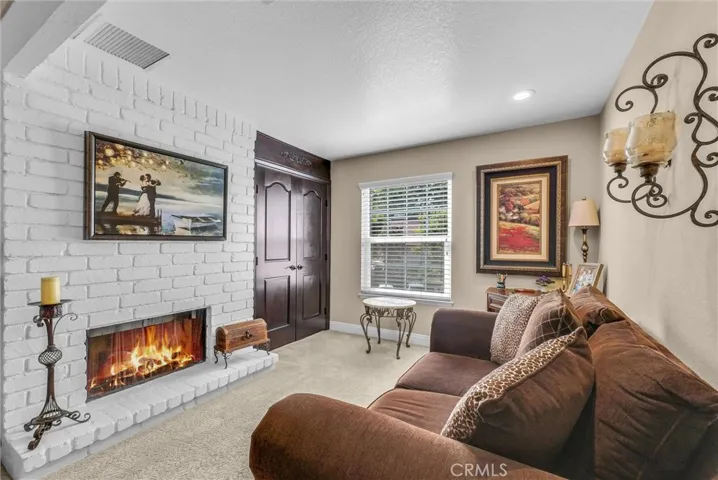 Primary bedroom suite fireplace