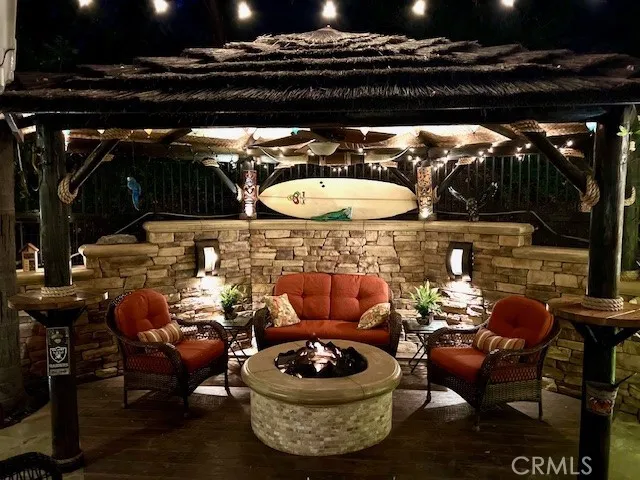 Palapa at night