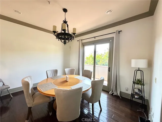 formal dining room w/ stunning pasadena view