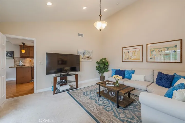 Family Room is right off the kitchen & dining room