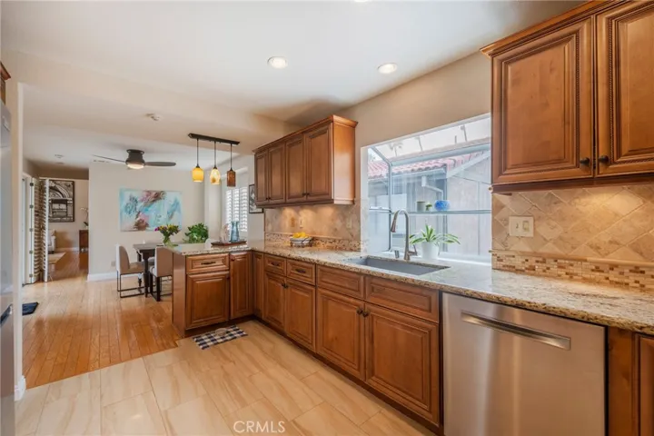 Kitchen is open to the dining room and right off the family room