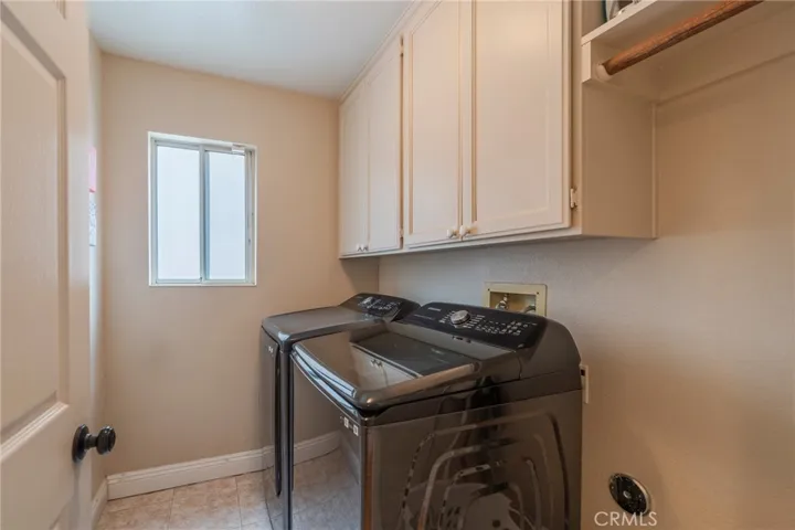 Laundry room is on the same level as the bedrooms!