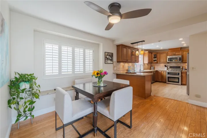 Dining room open to the kitchen